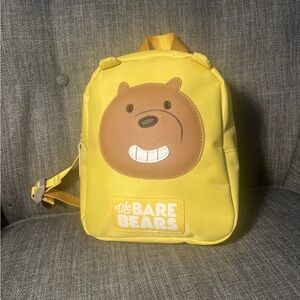 Miniso We Bare Bears Grizzly Bear Children’s Yellow Mini Backpack